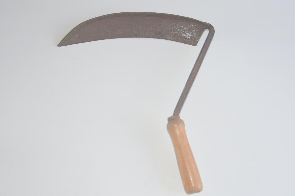 Oude handzeis sikkel met houten handvat, Antiek en Kunst, Antiek | Gereedschap en Instrumenten, Verzenden