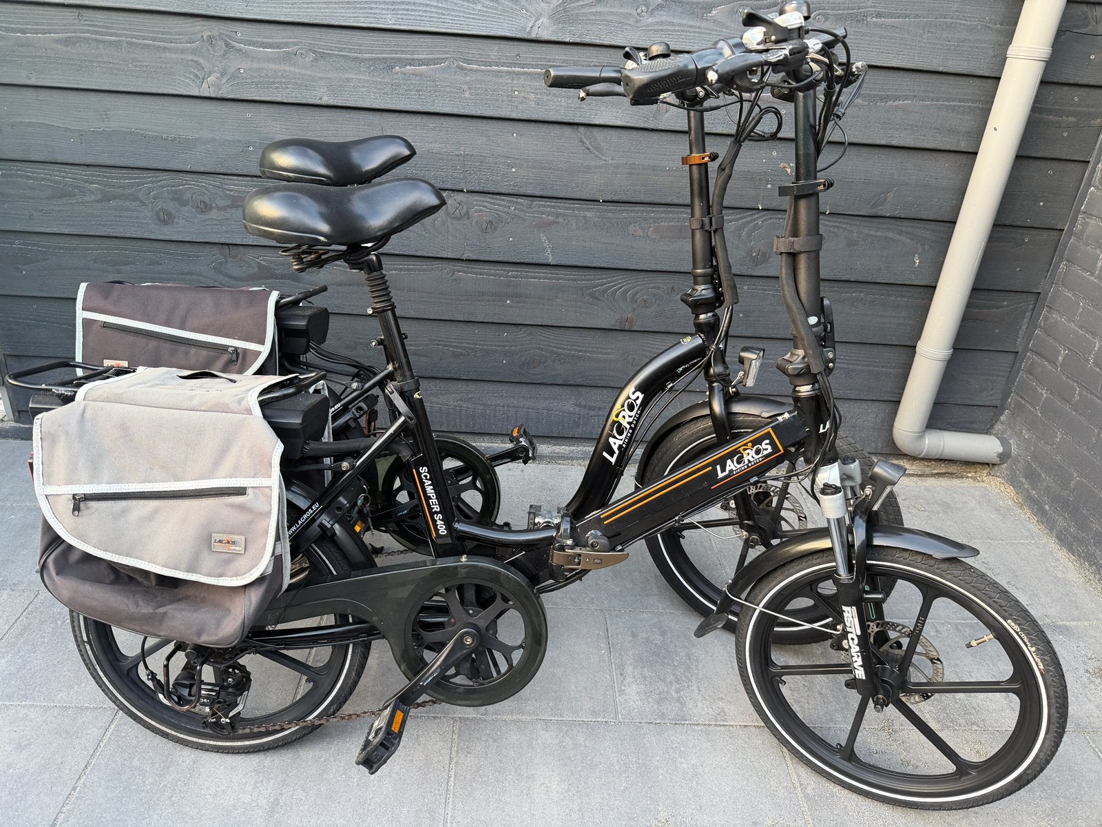 2 Lacros Scamper elektrische vouwfietsen (A400 & S400), Ophalen, Gebruikt, 16 tot 18 inch, Versnellingen