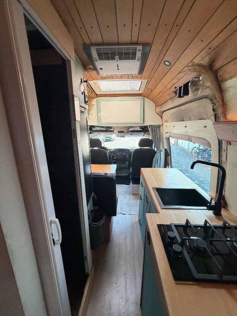 Mercedes Sprinter 116CDI L3H3 4 zitplaatsen dak airco 2015, Overige merken, ESP-stabiliteitscontrole, Buscamper of Camperbus, Ringverwarming
