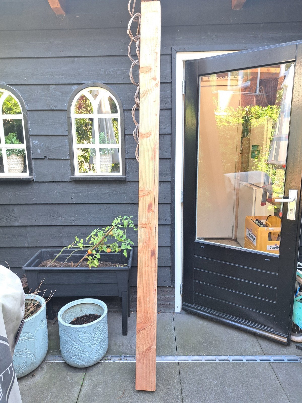Douglas houten balk - 230 cm lang, Doe-het-zelf en Verbouw, Hout en Planken, Ophalen, Gebruikt, 200 tot 250 cm, 50 mm of meer