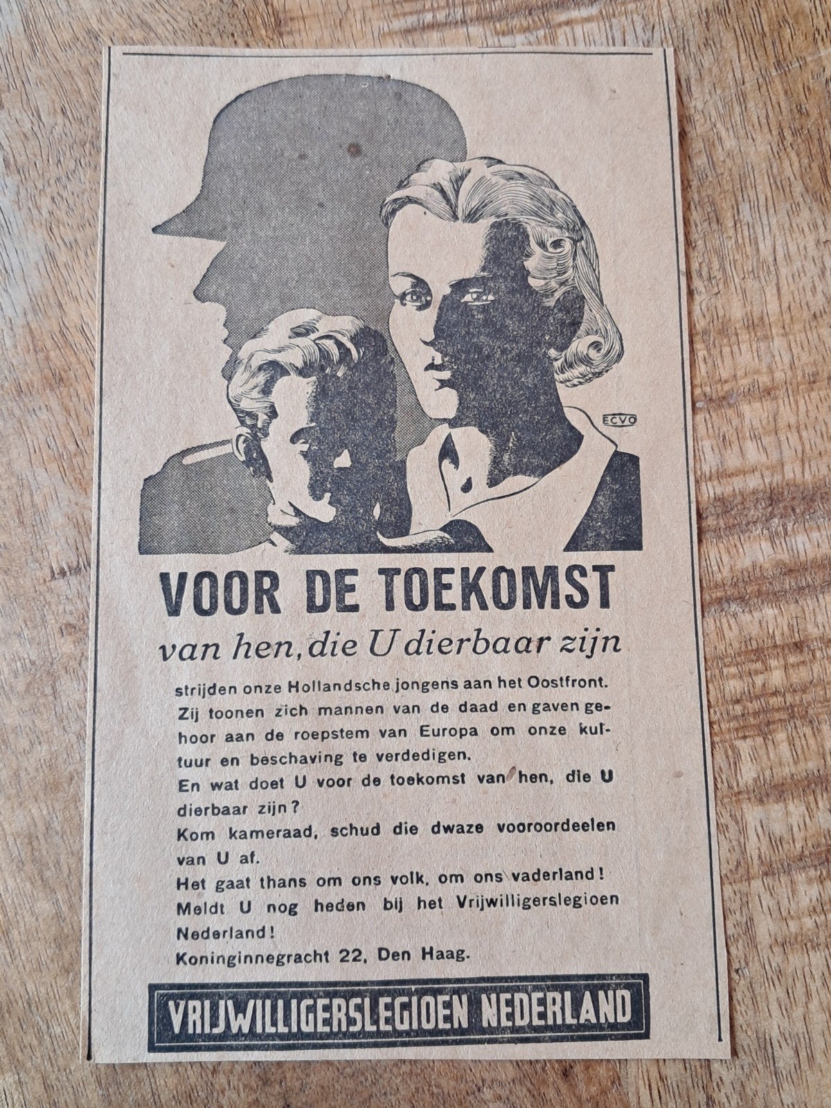 Pamflet vrijwilligers legioen nederland, Verzamelen, Ophalen of Verzenden