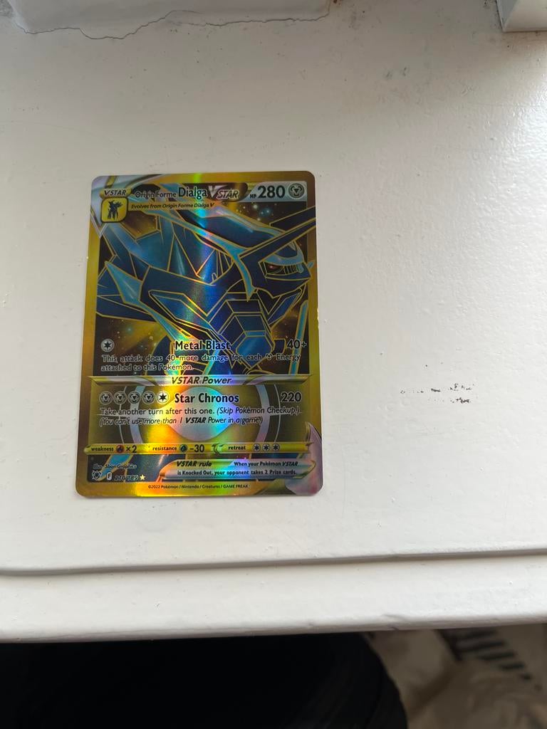 Origin Forme Dialga VSTAR Pokémon kaart - Goede staat, Ophalen of Verzenden, Zo goed als nieuw, Losse kaart