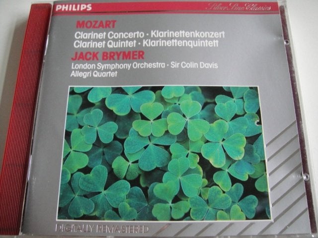 MOZART Clarinet concerto CD BRYMER PHILIPS, Cd's en Dvd's, Ophalen of Verzenden, Classicisme, Gebruikt, Orkest of Ballet