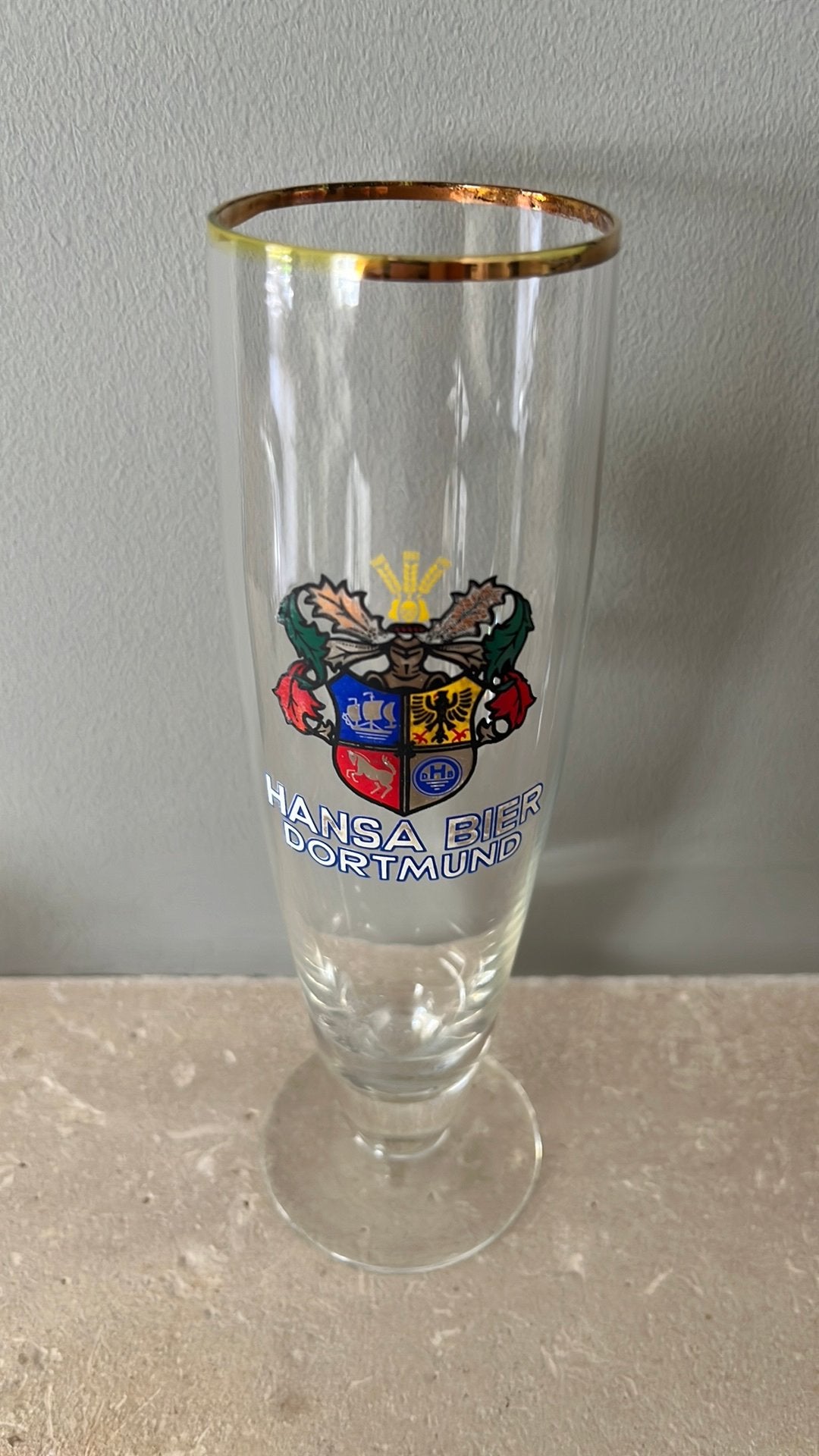 Vintage Hansa Bier Dortmund Glas - Verzamelaarsitem, Antiek en Kunst, Ophalen