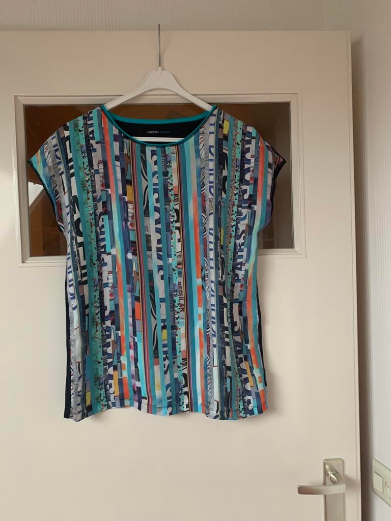 Marccain blouse/shirt, maat 2 = 36, Kleding | Dames, Ophalen of Verzenden, Zo goed als nieuw, Maat 36 (S), Korte mouw