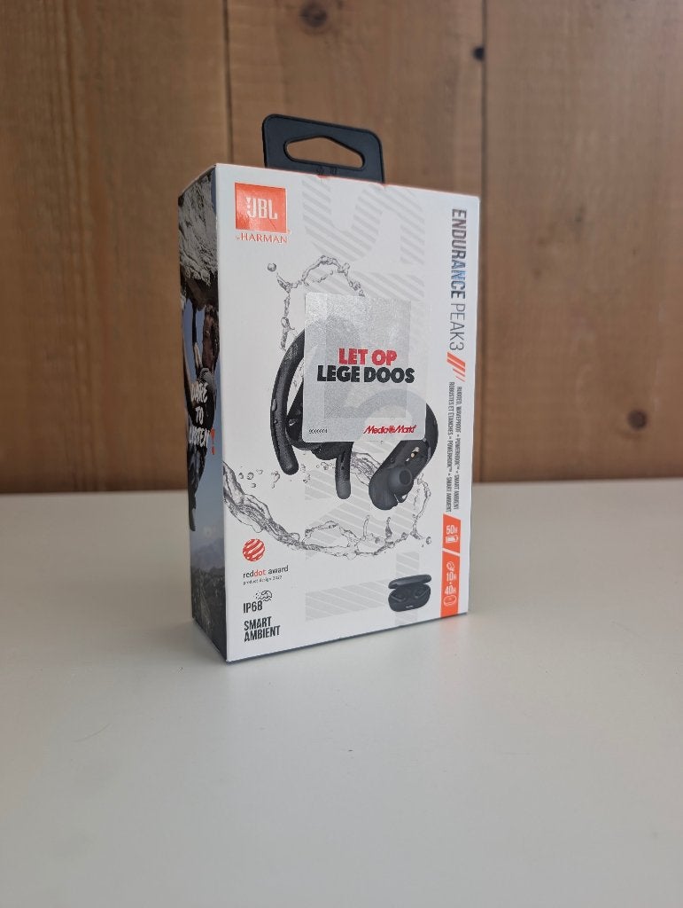 JBL Endurance Peak 3 draadloze oordopjes Zwart ONGEBRUIKT, Zwart, In gehoorgang (in-ear), Bluetooth, N.v.t.