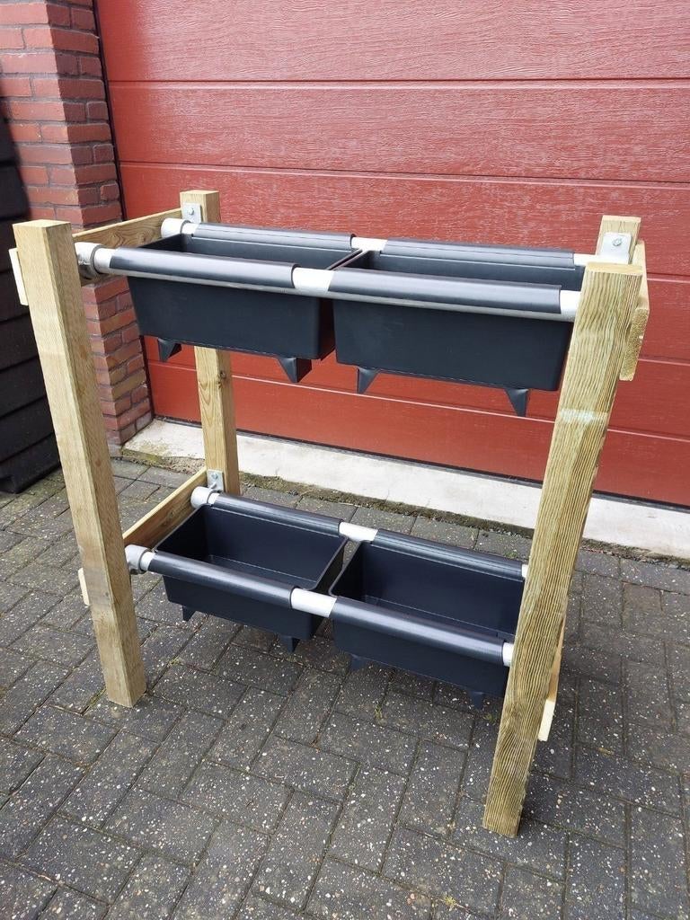 Aardbeien- of plantenrek met 4 Bato bakken, Tuin en Terras, Bloembakken en Plantenbakken, Ophalen, 100 cm of meer, Nieuw, 60 cm of meer