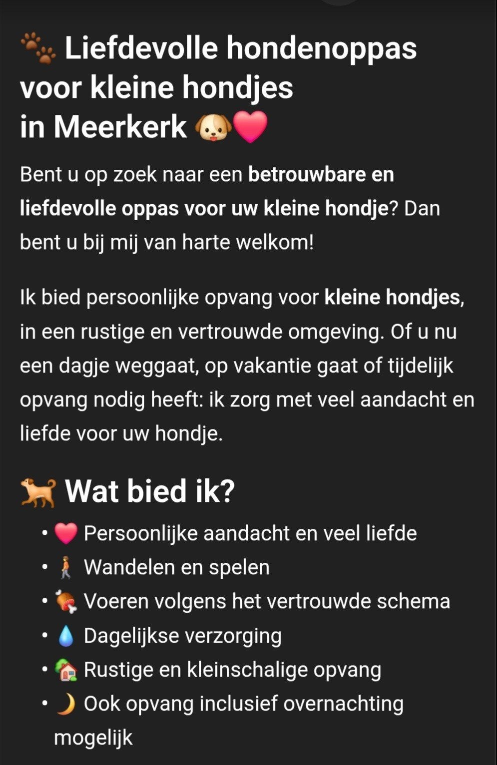 honden oppas aan huis