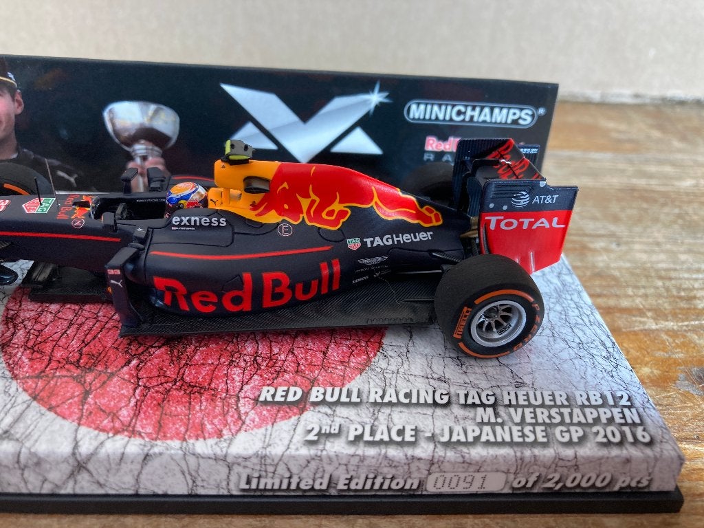 Max Verstappen editie 13 1:43 2nd Place Japanse GP 2016, Ophalen of Verzenden, Nieuw, Formule 1
