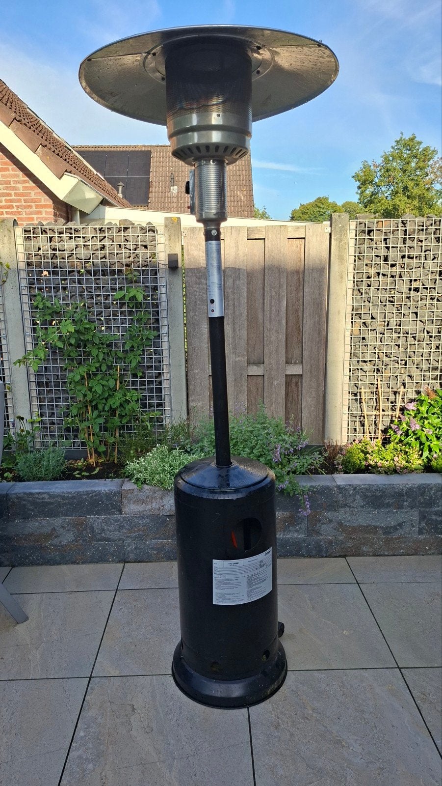 Terrasheater Eurom THG 14000 - Gas terrasstraler, Tuin en Terras, Ophalen, Gebruikt, Gas, Vloer