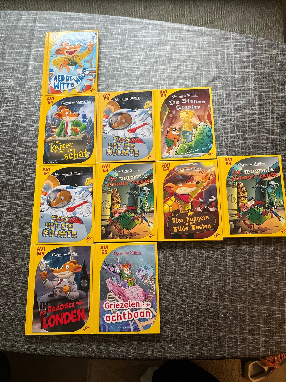 Geronimo Stilton ML AVI E3 E4 E5 M4 M5 boeken (zgan), Boeken, Ophalen of Verzenden, Zo goed als nieuw, Fictie algemeen