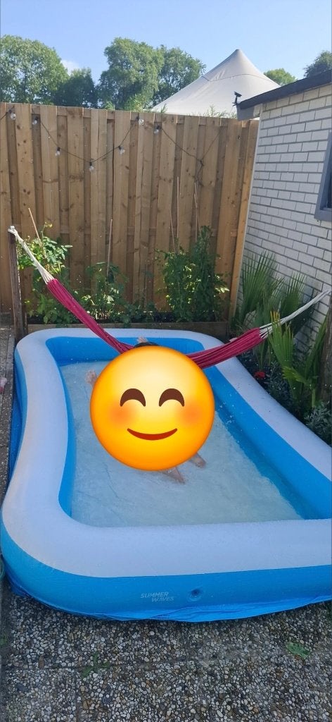 Opblaasbaar familiezwembad - z.g.a.n., Tuin en Terras, Ophalen, Minder dan 80 cm, Opblaaszwembad, Rechthoekig