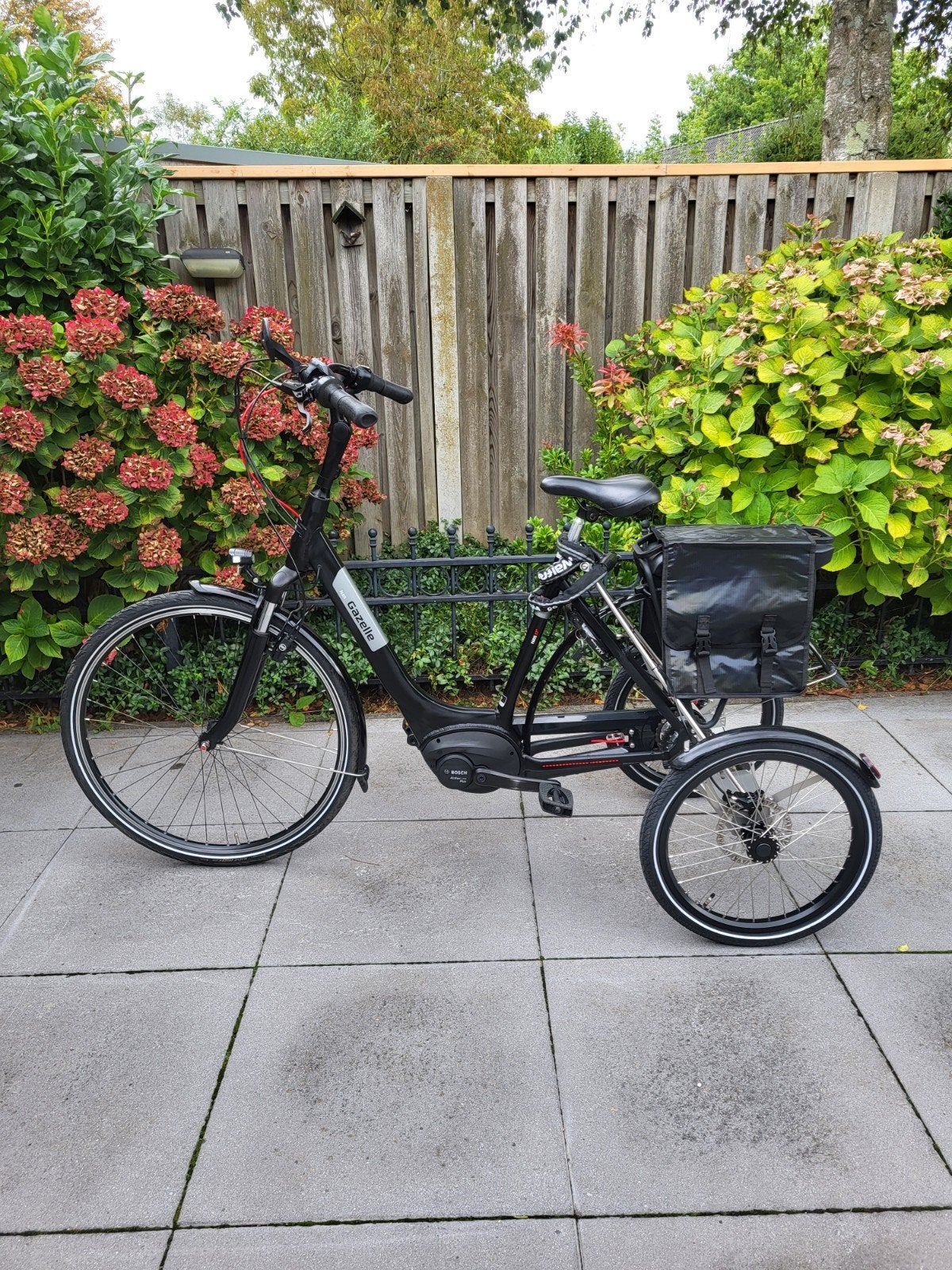 Gazelle Paris C7+ met Tworby zijwiel voor extra stabiliteit, Fietsen en Brommers, Ophalen of Verzenden, Zo goed als nieuw, Gazelle