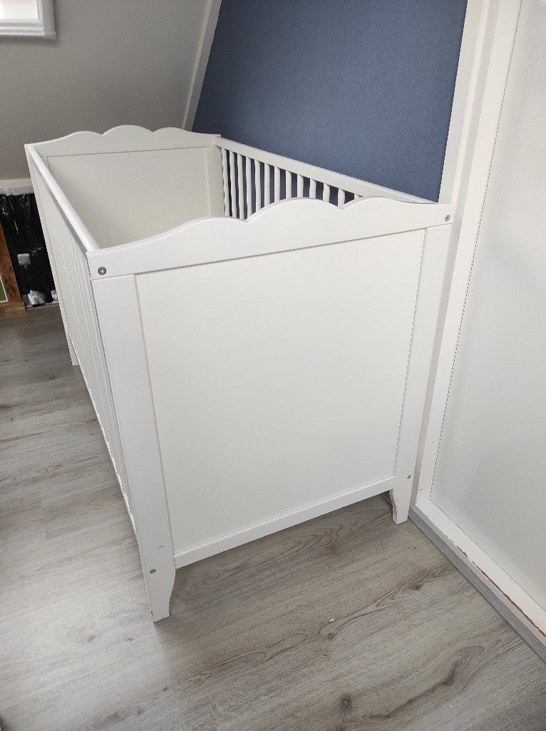 ikea wit kinderledikant met matras SMAGORA 60x120, Kinderen en Baby's, Babywiegjes en Ledikanten, Ophalen, Zo goed als nieuw, Ledikant