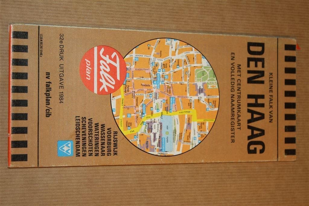 Oude Falk Stadsplattegrond - Den Haag - 1984, Gelezen, Ophalen of Verzenden, Landkaart, 1800 tot 2000