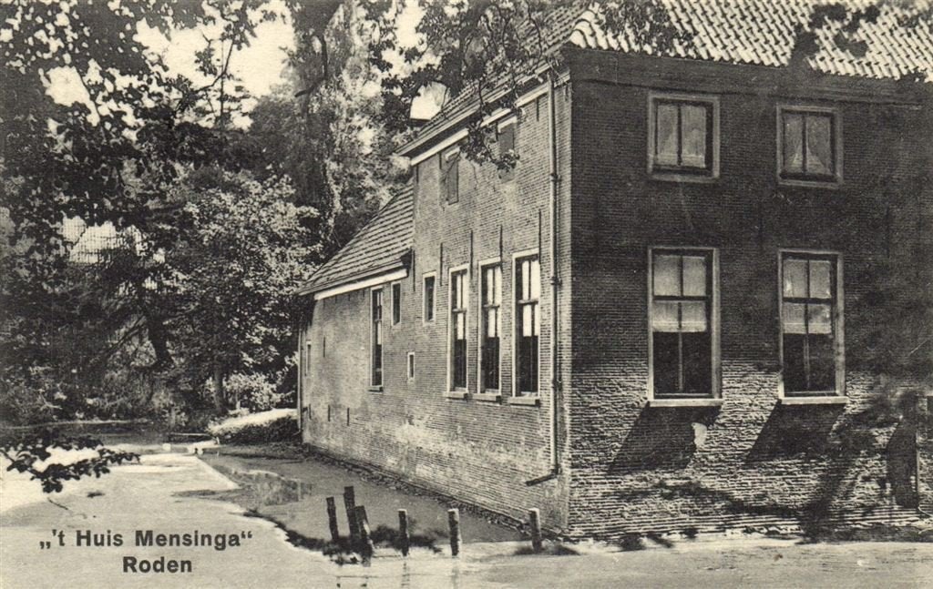 t Huis Mensinga, Roden - 1929 gelopen, Ophalen of Verzenden, 1920 tot 1940, Gelopen, Drenthe