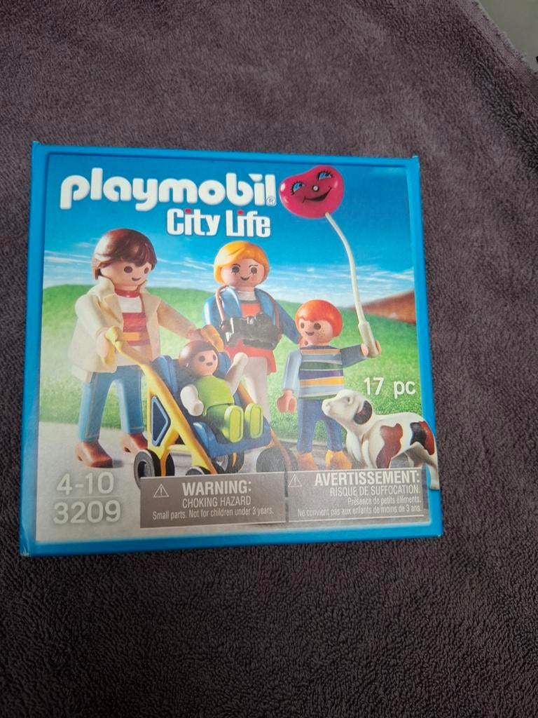 Playmobil 3209 familie met kinderen ,  kinderwagen en hond, Ophalen of Verzenden, Nieuw