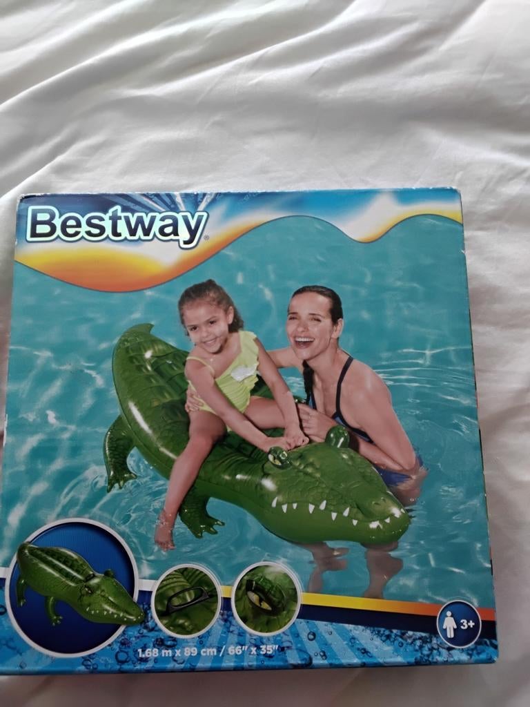 Bestway Opblaas Krokodil - Zwemplezier voor Kinderen, Kinderen en Baby's, Speelgoed | Buiten | Los speelgoed, Ophalen of Verzenden