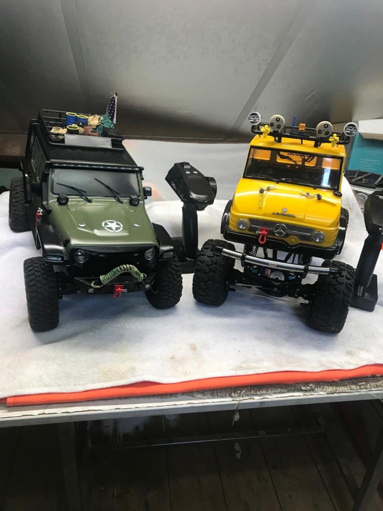 RC Crawlers: Tamiya Unimog & Absima Sherpa, Ophalen of Verzenden