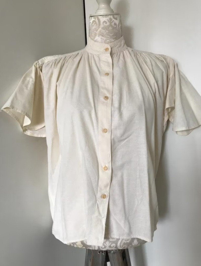 Vintage Katoenen Blouse, Kleding | Dames, Ophalen of Verzenden, Zo goed als nieuw, Maat 38/40 (M), Overige kleuren