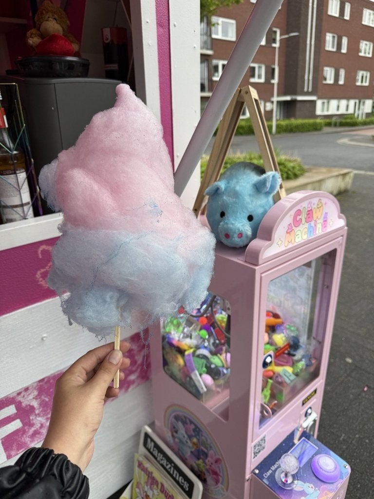 Roze verkoopwagen Pink Puff compleet, Ophalen