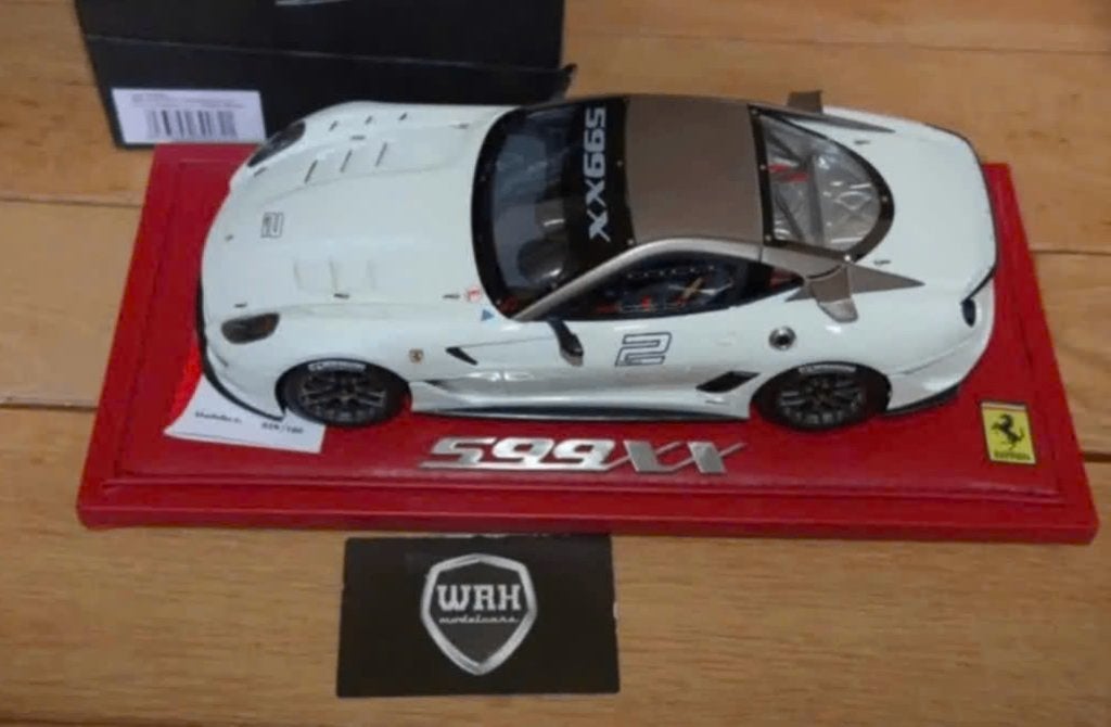 1:18 FERRARI 599 XX #2 HOMESTEAD MIAMI white BBR LTD 100 WRH, Verzenden, Zo goed als nieuw, Auto, Overige merken
