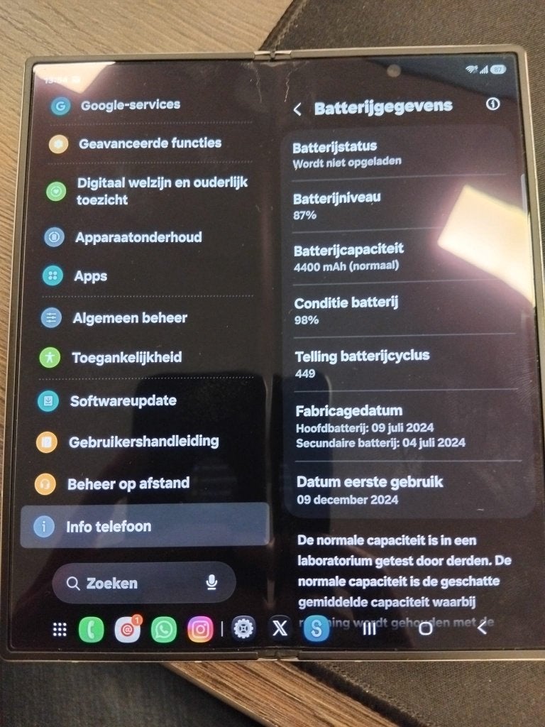 Samsung Galaxy FOLD 6/ 256GB/ 12GB/, Telecommunicatie, Mobiele telefoons | Samsung, Ophalen, Gebruikt, Overige kleuren, Touchscreen