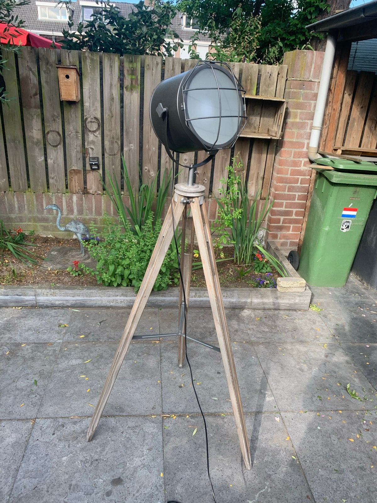 Industriële Vloerlamp op Statief en hanglamp - Vintage Stijl, Antiek en Kunst, Ophalen