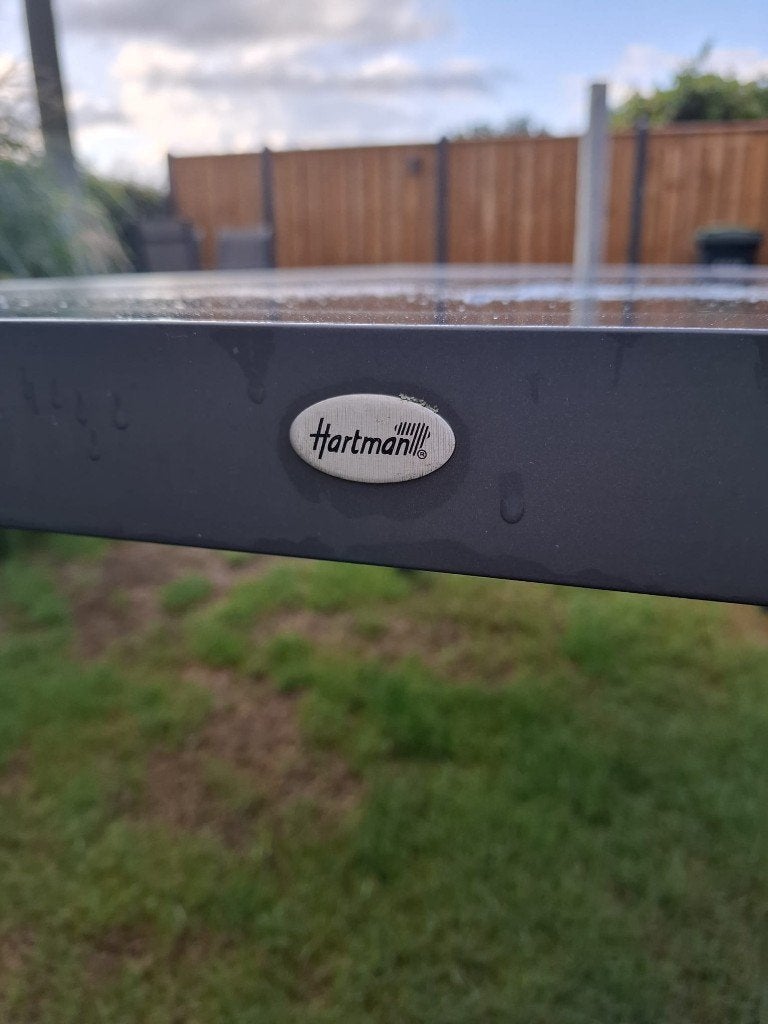 Gratis af te halen tuintafel, Tuin en Terras, Ophalen, Gebruikt, Rechthoekig, Aluminium