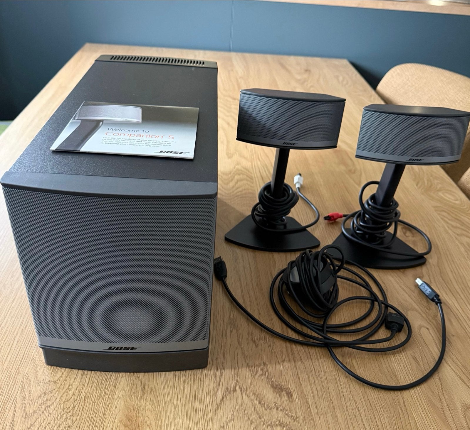 Bose Companion 5 Multimedia Speaker System - Super geluid, Computers en Software, Pc speakers, Ophalen, Zo goed als nieuw, Audiokanaal 2.1