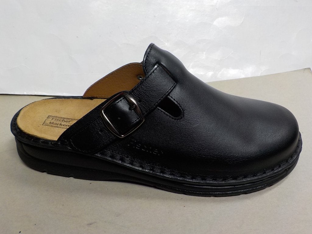 Zwarte Fischer slippers maat 42, Slippers, Heidkampsweg 21 29640 Schneverdingen Duitsland, Zwart, Nieuw