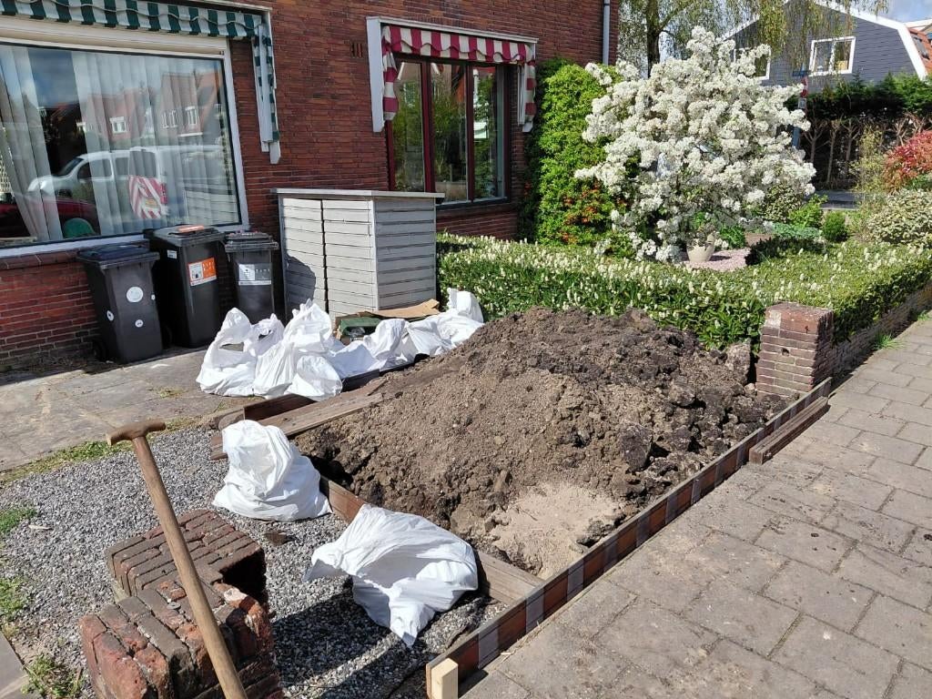 Zand/zwarte klei, Tuin en Terras, Zand, Ophalen, Gebruikt, Ophoogzand
