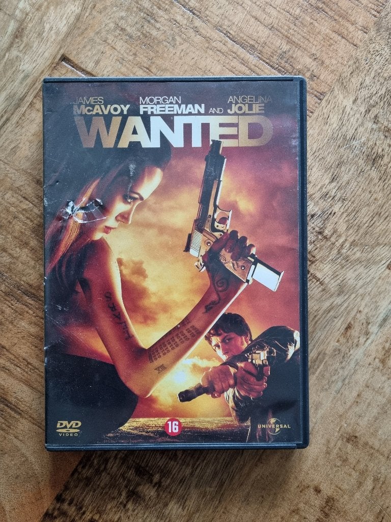 DVD - Wanted - met Angelina Jolie en Morgan Freeman - ACTIE, Vanaf 16 jaar, Ophalen of Verzenden, Zo goed als nieuw, Actie