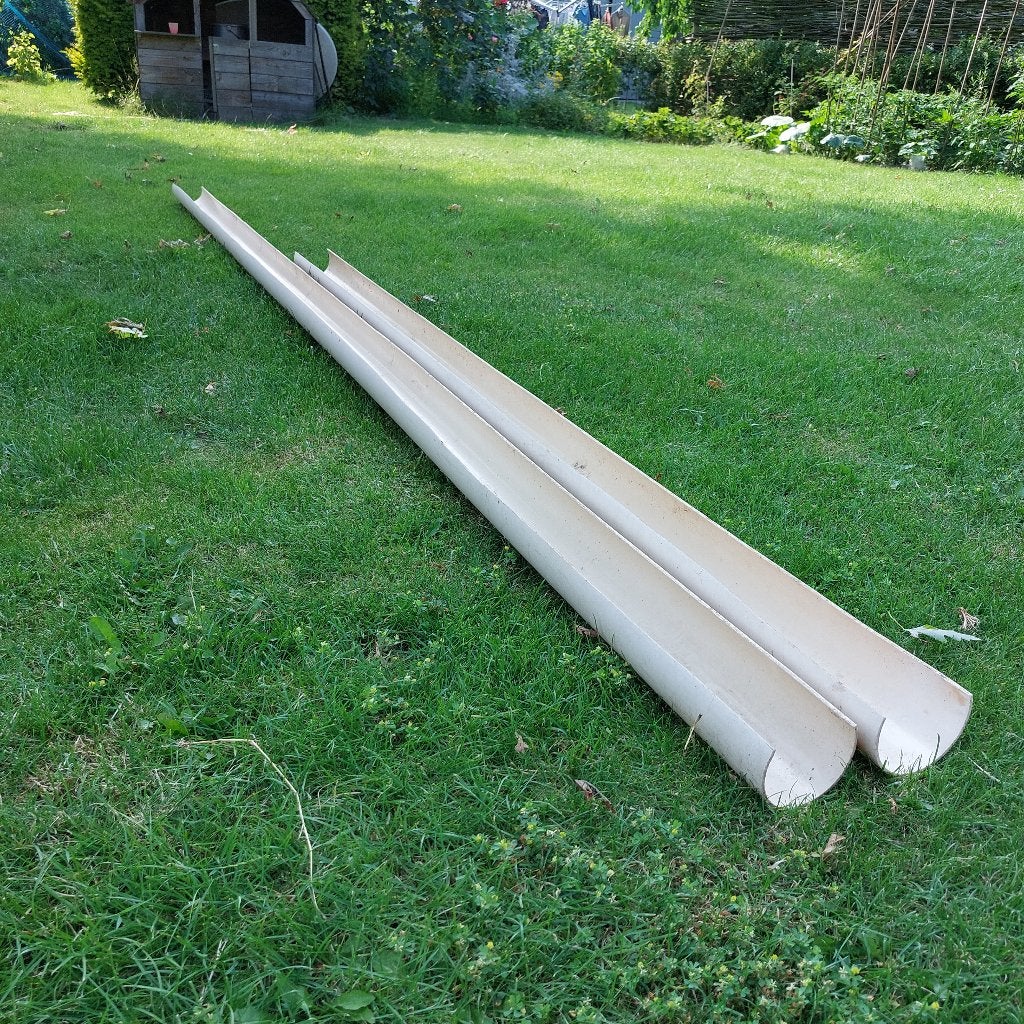 Goot pvc wit/creme, Ophalen, Gebruikt, Pvc, 2 tot 4 meter