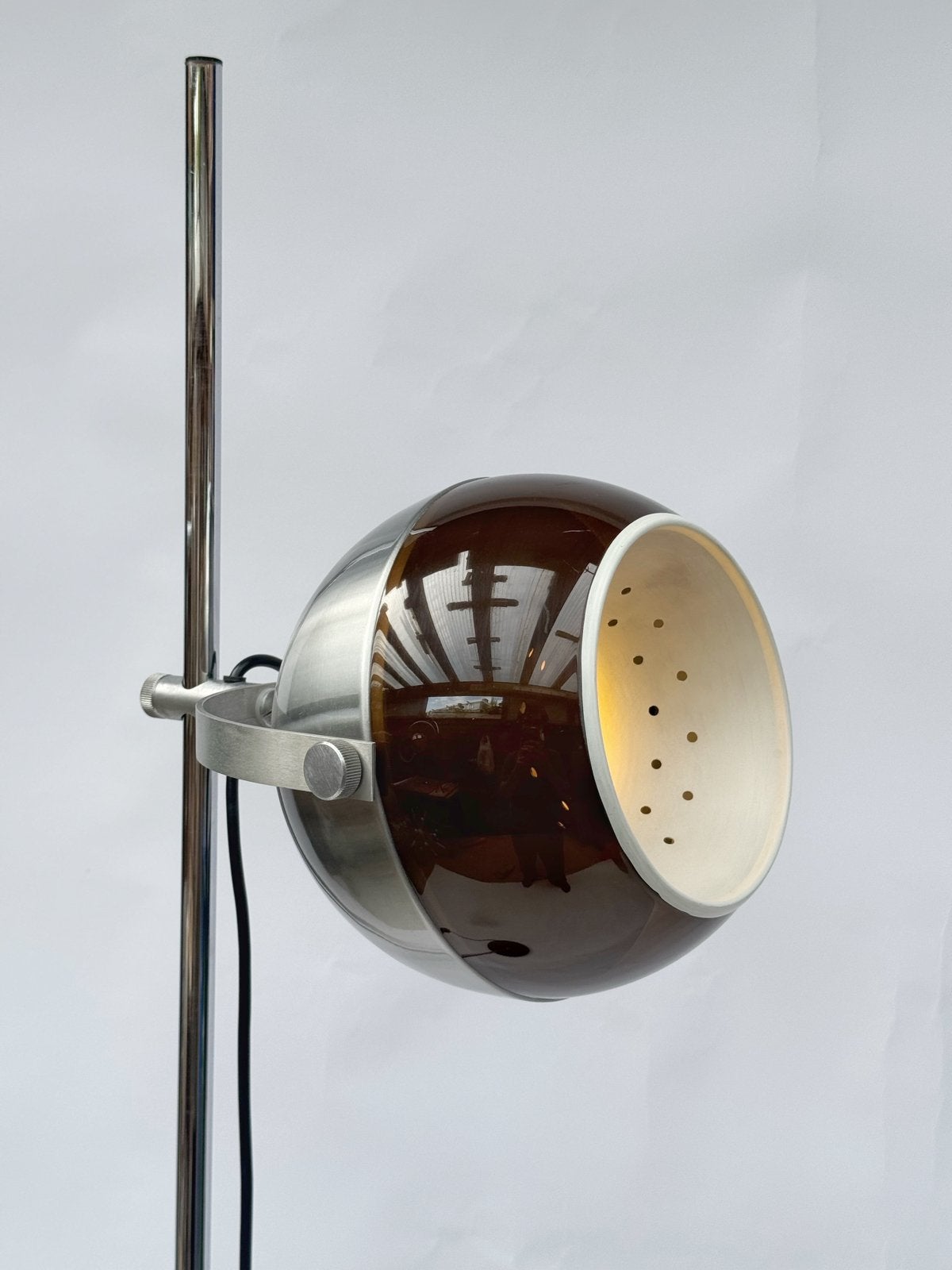 Vintage Dijkstra Globe Vloerlamp, Mid Century Space Age, Gebruikt, Space Age Mid Century, Metaal, 150 tot 200 cm