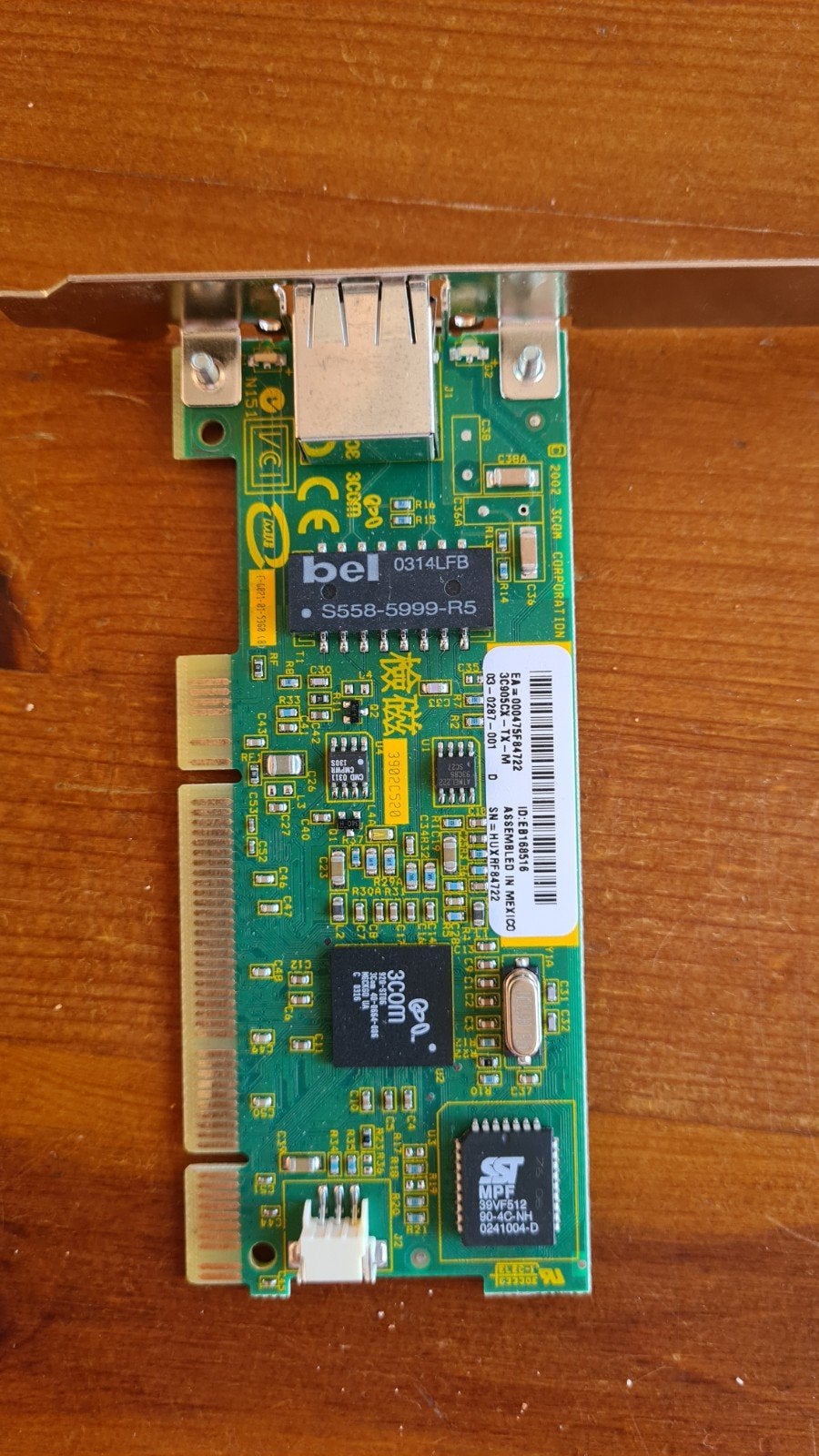 3Com 3C905C-TX-M PCI Ethernet Netwerkkaart, Ophalen, Gebruikt, Intern, 3Com
