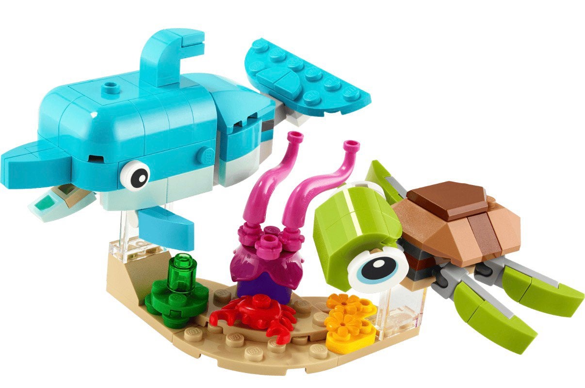 Lego 31128 ~ Dolfijn en schildpad 3 in 1, Lego, Ophalen of Verzenden, Zo goed als nieuw, Creator