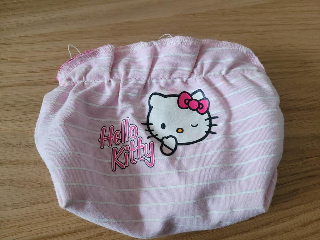 Hello Kitty Roze Gestreept Portemonneetje, Sieraden, Tassen en Uiterlijk, Toilettassen, Ophalen of Verzenden, Gebruikt, Roze, Meisje