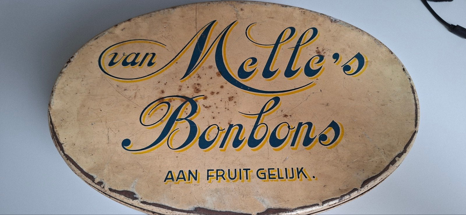 Vintage Melle's Bonbons Fruit Blik - Zeldzaam Verzamelobject, Verzamelen, Ophalen of Verzenden