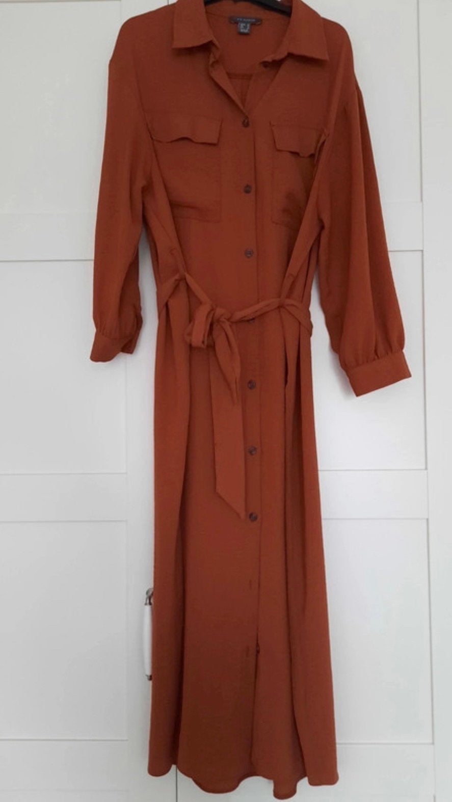 Primark maxi jurk in terracotta kleur, maat 42, Kleding | Dames, Maat 42/44 (L), Oranje, Ophalen of Verzenden, Zo goed als nieuw