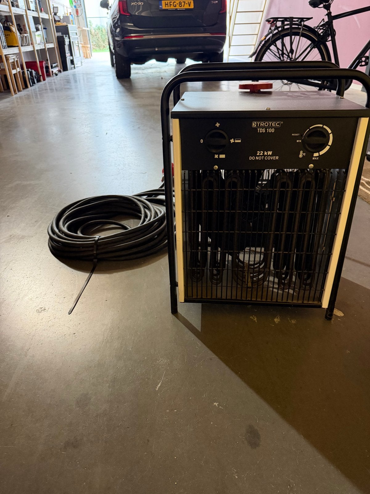 Trotec TDS 100 elektrische kachel met extra kabel, Ophalen, Overige soorten, Elektrisch, Zo goed als nieuw