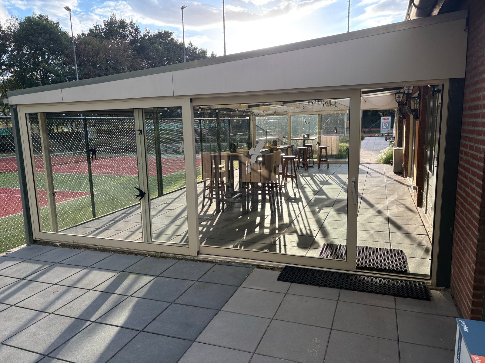 Aluminium schuifpui enkelglas afm 210x556 cm, Ophalen, Gebruikt, Veranda