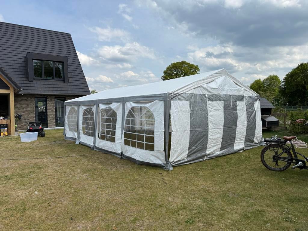 Partytent 4x8 meter - Ideaal voor feesten en evenementen, Ophalen, Gebruikt, Opvouwbaar, Partytent