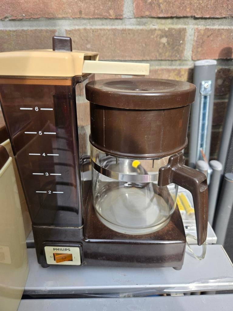 Vintage Philips Koffiezetapparaat, Ophalen, Gebruikt, Koffiemachine, Gemalen koffie