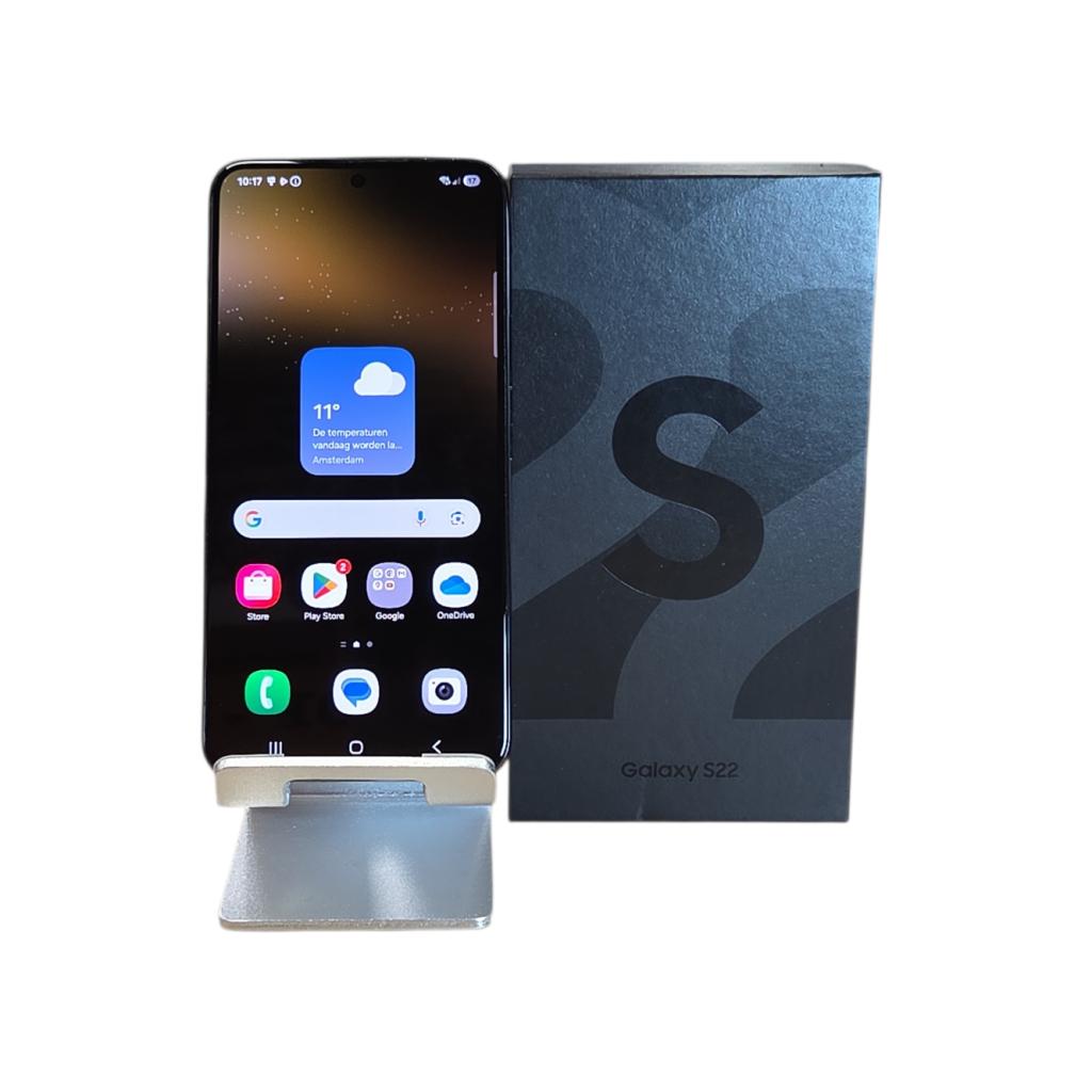 Samsung Galaxy S22 128GB Zwart | Nette staat, Telecommunicatie, Mobiele telefoons | Samsung, Samsung, Zo goed als nieuw, Support@Samsung.com