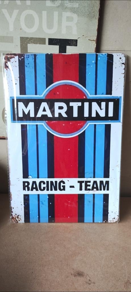 Martini Racing Team metalen reclamebord, Verzamelen, Verzenden, Zo goed als nieuw, Reclamebord