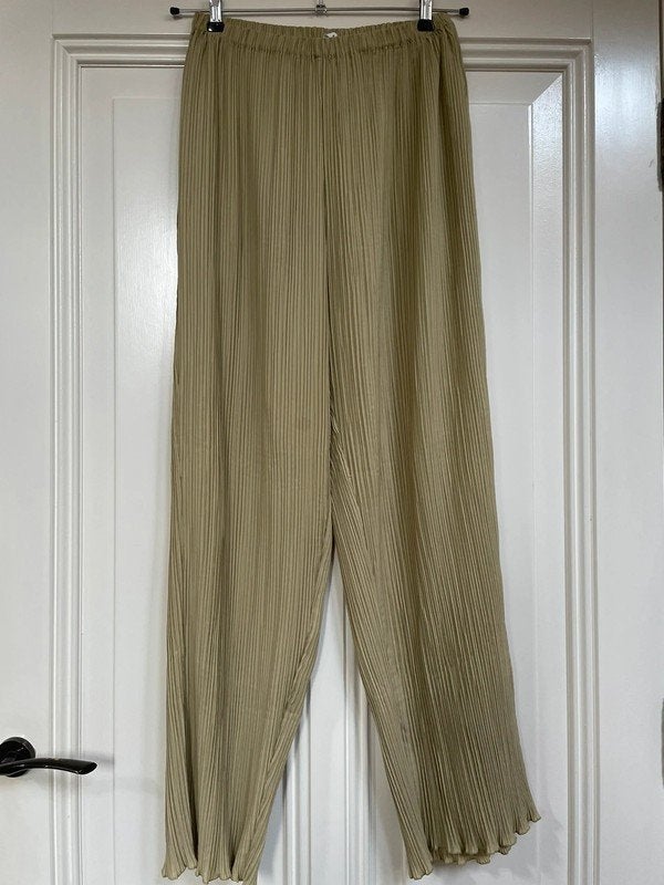 Samsoe Samsoe Fridah Trouser Sage Green L, Kleding | Dames, Maat 42/44 (L), Ophalen of Verzenden, Zo goed als nieuw, Samsoe Samsoe