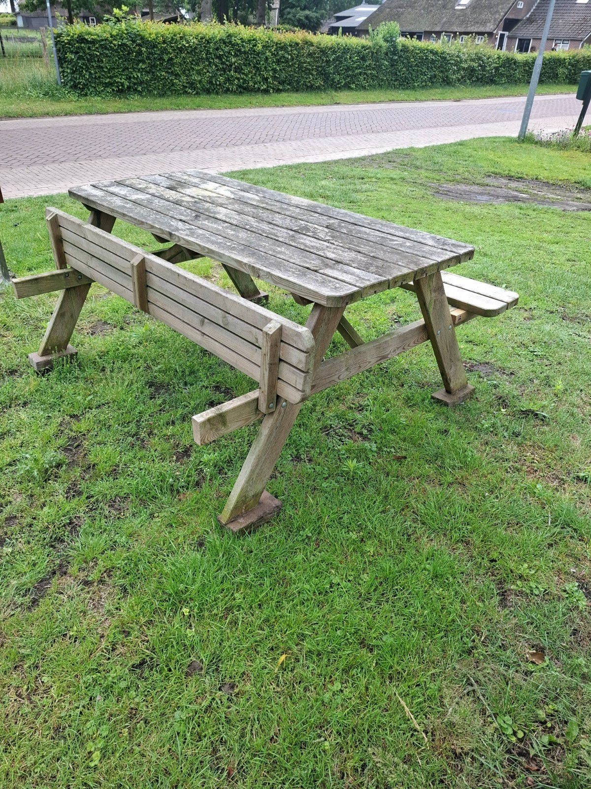 6 maand jong 6 persoons degelijke picknick bank Niet verrot, Ophalen, Rechthoekig, Hout