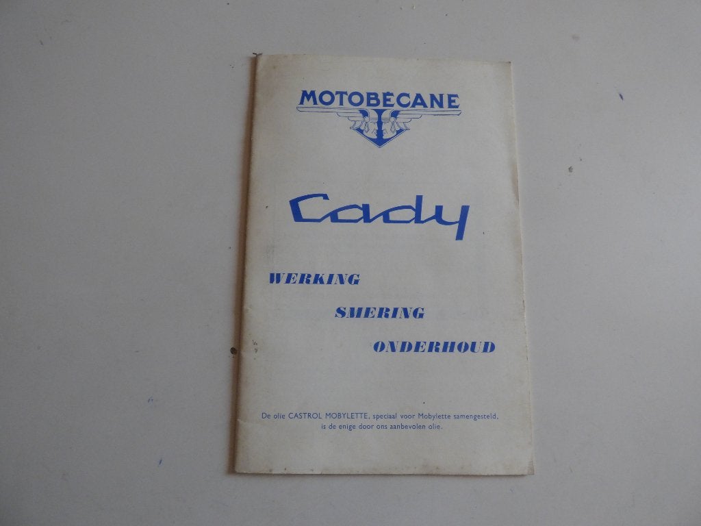 MOTOBECANE CADY ONDERHOUDSBOEKJE, Ophalen of Verzenden, Zo goed als nieuw