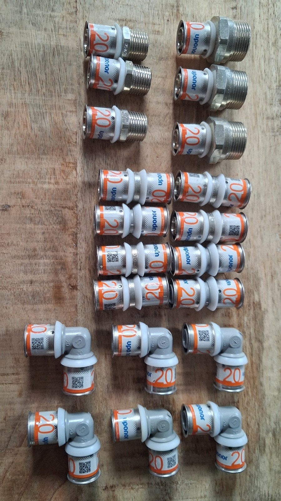 leuk setje 20 mm uponor s-press plus perskoppellingen, Ophalen of Verzenden, Nieuw, Koper, Overige typen